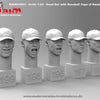 Character Heads set with 5 different emotions wearing Cap (5 Heads) / 1:24