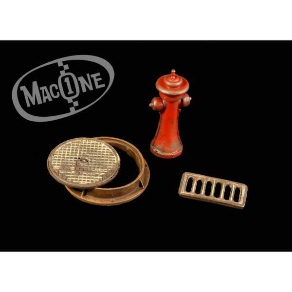 MacOne 1/35 scale resin model kit Sewer covers and Hydrants