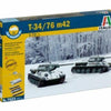 ITALERI 1/72 FIGURES T34/76 M42(2 FAST ASSEMBLY MODELS)