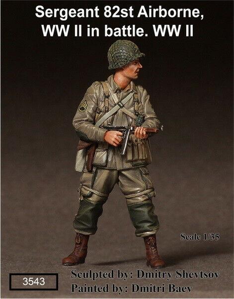 1/35 Scale Resin Figure kit WW2 US Sergeant 82st Airborne in battle