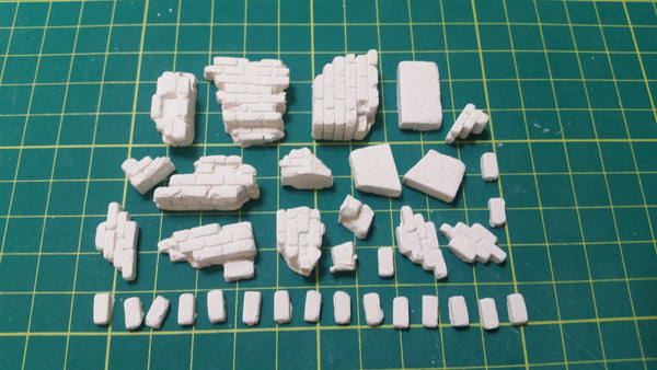 Wargaming Warhammer 28mm Blot Action Rubble pack #1 Scatter