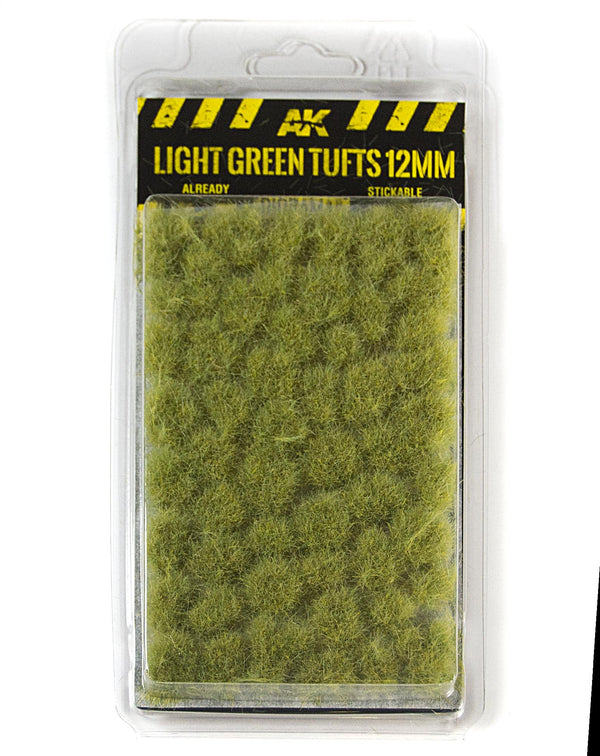 AK Interactive - LIGHT GREEN TUFTS 12mm