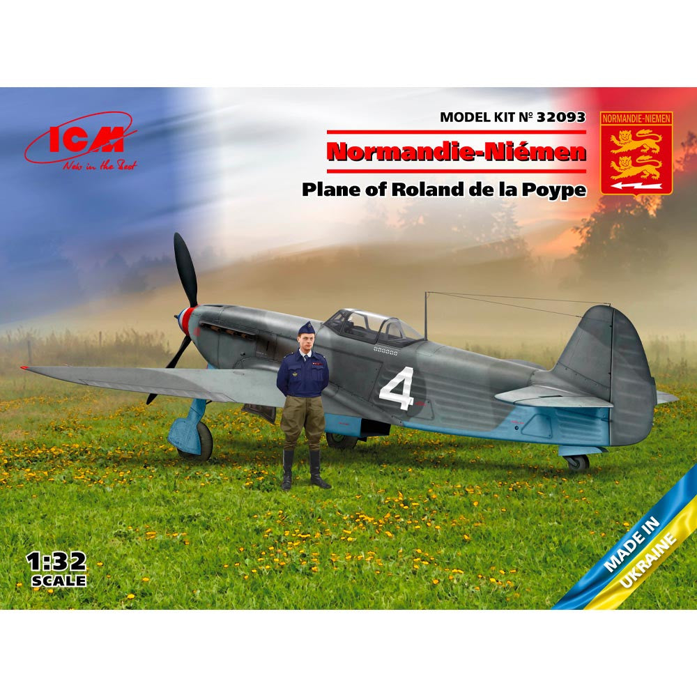 ICM 1/32 Normandie-Niémen. Plane of Roland de la Poype (Yak-9T with Roland de la Poype figure)