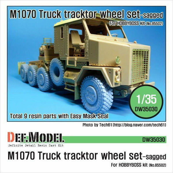 M1070 Truck Tractor Sagged wheel set (for Hobbyboss 1/35)