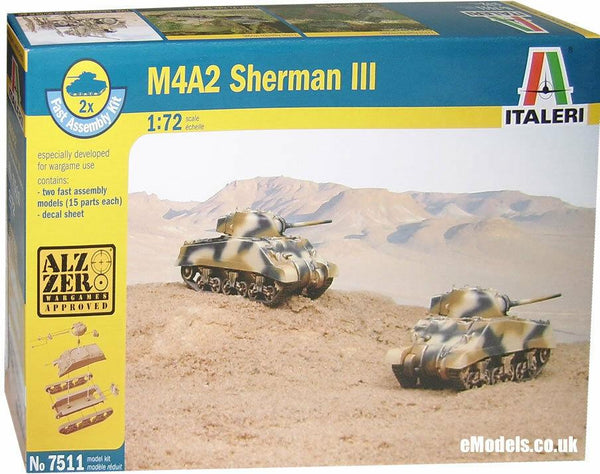 ITALERI 1/72 FIGURES M4A2 SHERMAN III