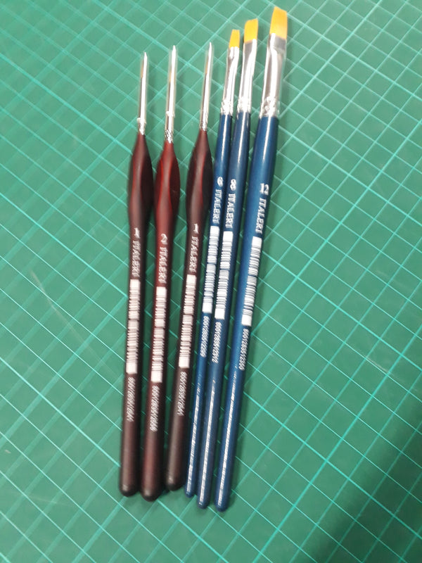 Paint brush set - 6 Italeri modellers Brushes