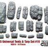 1/35 Scale resin kit Tents & Tarps #19 (16 Pieces)tank stowage diorama accessory