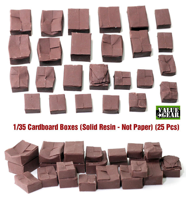 1/35 scale resin cast Cardboard boxes 25 pcs