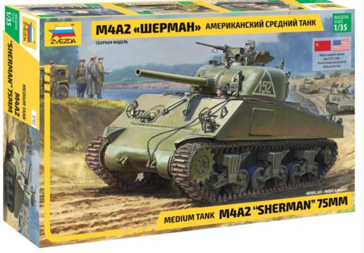 Zvezda 1/35 scale WW2 M4 A2 SHERMAN tank