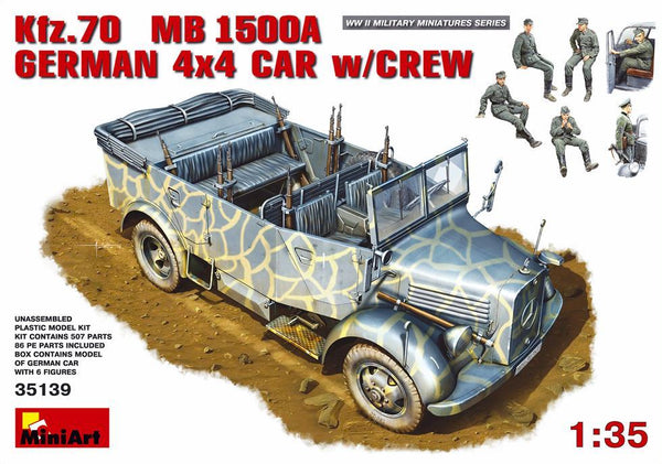 Miniart 1:35 Kfz.70 (MB 1500A) German 4x4 Car w/ Crew