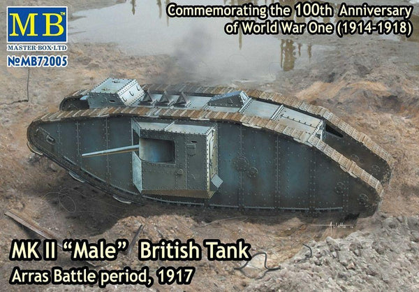 1/72 Scale model kit MK II Male British Tank, Arras Battle period, 1917