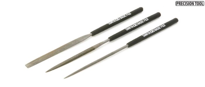 TAMIYA TOOLS / ACCESSORIES BASIC FILE SET SMOOTH DOUBLE CUT 3 pack