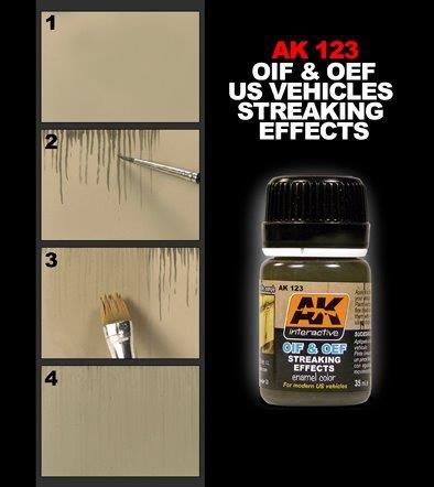 AK WEATHERING STREAKING EFFECTS FOR OIF & OEF - US VEHICLES