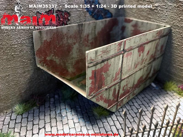 1:35 Scale Dumpster Container large 3D printed diorama accessory