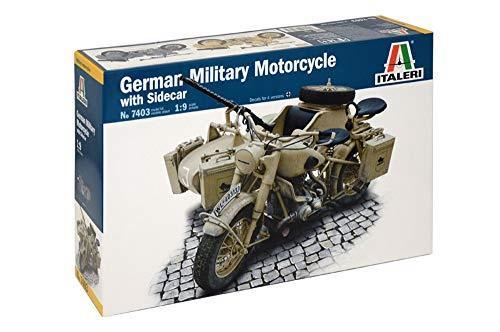 ITALERI 1/9 WW2 German Military Motorcycle with Sidecar BMW R75
