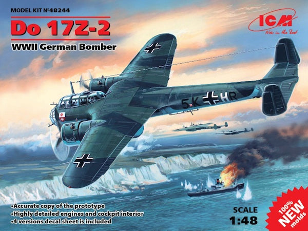 ICM 1/48 WW2 German Do 17Z-2, WWII German Bomber 1/48 scale