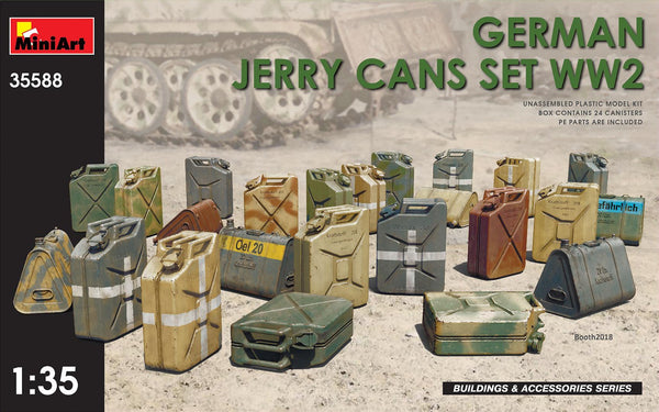 Miniart 1/35 scale resin model kit - German Jerry Cans Set, WWII