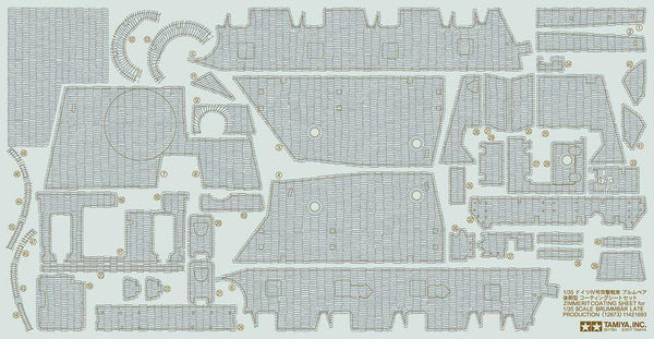 Tamiya 1/35 scale 1/35 Brummbaer Late - Zimmerit Sheet