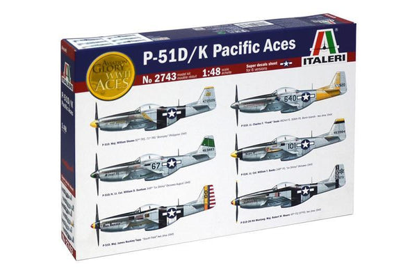 ITALERI 1/48 AIRCRAFT P51 D/K PACIFIC ACES *DISC*