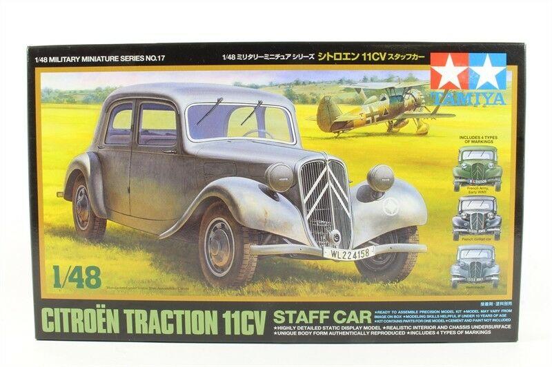 Tamiya 1/48 scale WW2 German staff car Citroen Traction IICV model kit