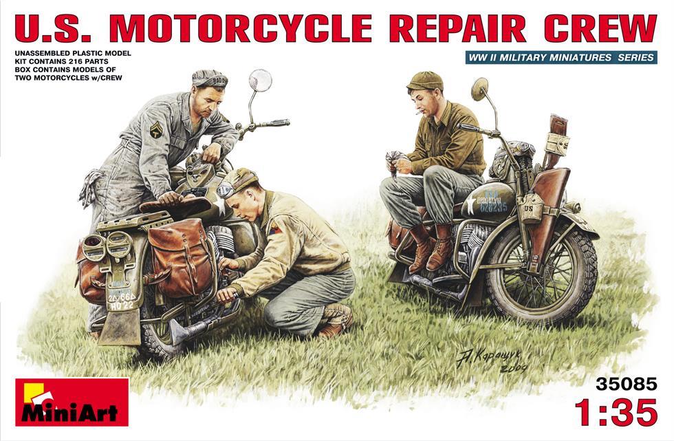 Miniart 1:35 US Motorcycle Repair Crew