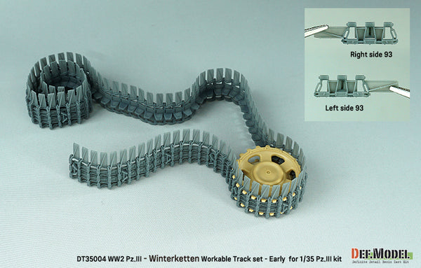 DEF Models 1/35 WW2 Pz.III/IV 40cm Workable Track set - Winterketten (for 1/35 Pz.III kit)