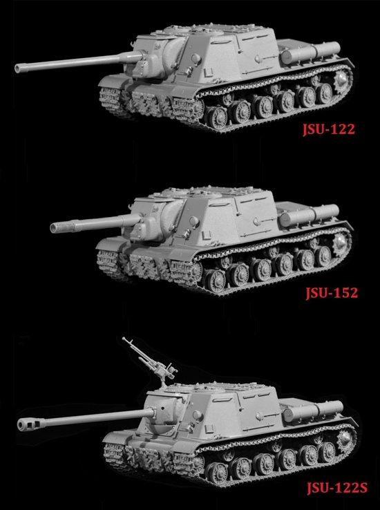 Dragon 1/35 scale WW2 Russian JSU-122  (3 IN 1)