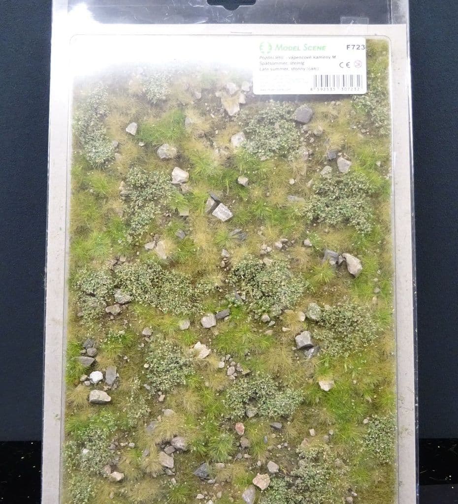 Model Scene - GRASS MATS WITH CALC-STONE (18x28cm) Late summer, stonny ...