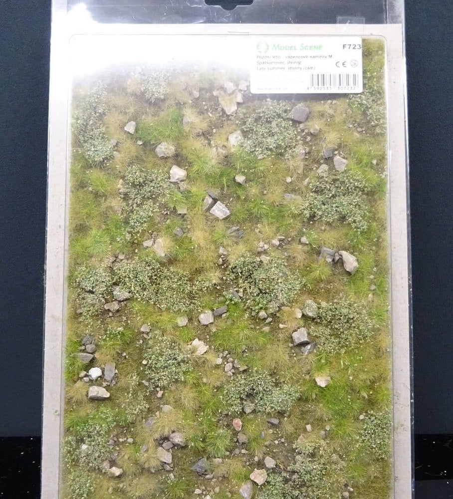 Model Scene - GRASS MATS WITH CALC-STONE (18x28cm) Late summer, stonny (calc)