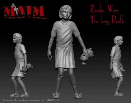 Zombie little Girl 1:35 Scale resin kit