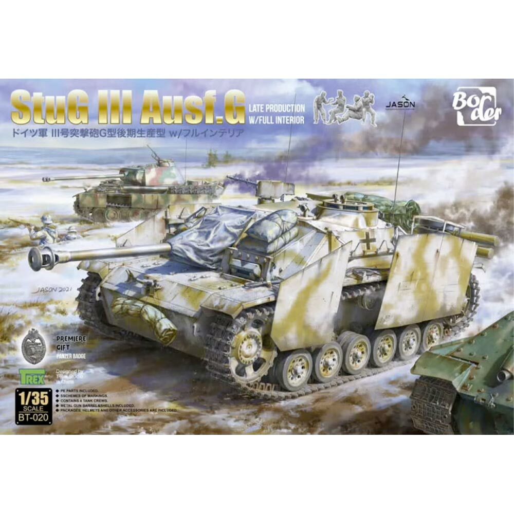 Border Model BT-020 Stug III Ausf.G With Full Interior 1:35 Model Tank Kit