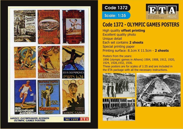 OLYMPIC GAMES POSTERS  Suit scales 1/35