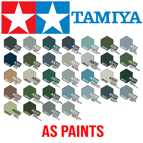 Tamiya 100ml Acrylic Spray Paint For Scale Models AS-1 to AS-32 Aircraft colours