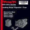 MaiM Landing stage vignette with tree / diorama / 1:35