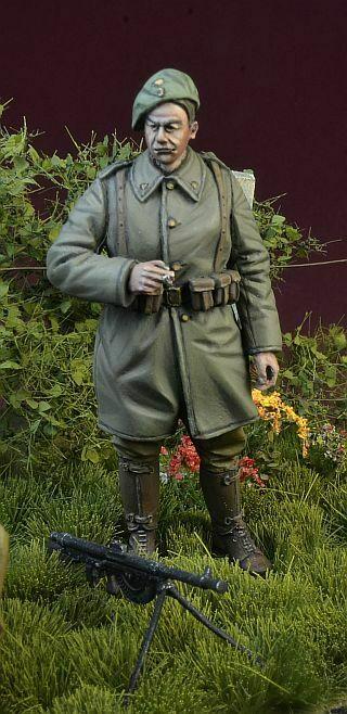 1/35 scale resin model kit WWII Belgian Mountain Trooper, Belgium 1940