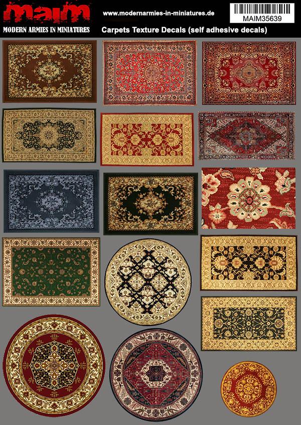 MAIM Carpets Texture Decals (17*24cm Sheet)  (self adhesive decals) / 1/35 scale