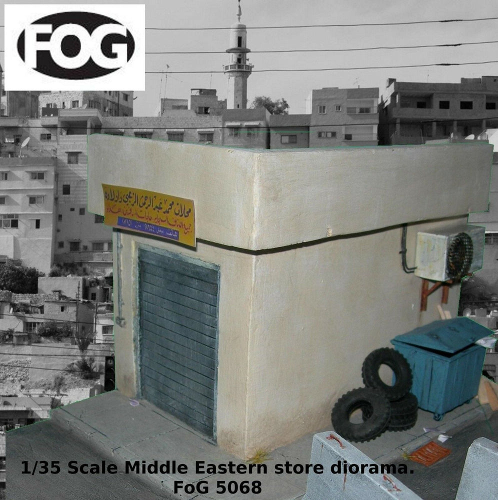 FoG Models 1/35 Scale Mid Eastern store diorama kit, building and base