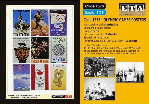 OLYMPIC GAMES POSTERS  Suit scales 1/35