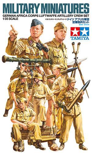 Tamiya 1/35 scale WW2 German Africa Luftwaffe Artillery Crew