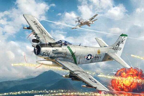 Italeri 1/48 scale USN SKYRAIDER A-1H plane