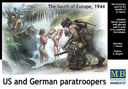 Masterbox 1/35 Scale US and German Paratroopers (The south of Europe 1944)