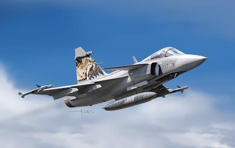 Italeri 1:72 Scale Swedish Jas 39 Gripen aircraft model 1306S