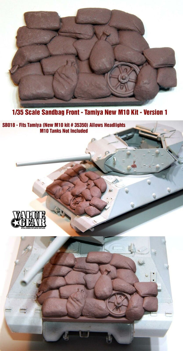 1/35 scale resin model SB018 M10 Sandbag Fronts V1 (TAMIYA NEW M10 KIT)