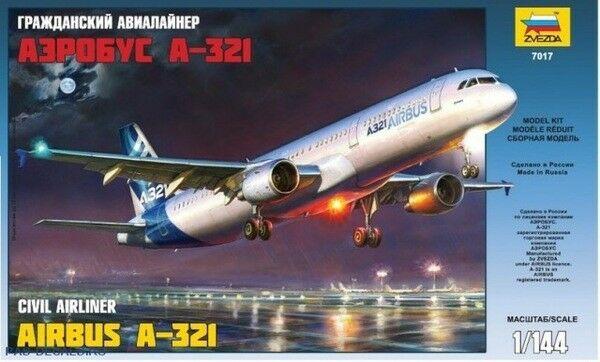 Zvezda 1/144 scale AIRBUS A-321 airliner model kit