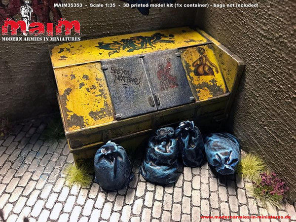 1:35 Scale City Dumpster / bin / Trash container Diorama accessory