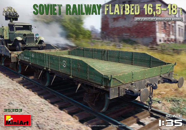 Miniart 1:35 - Soviet Railway Flatbed 16.5-18t