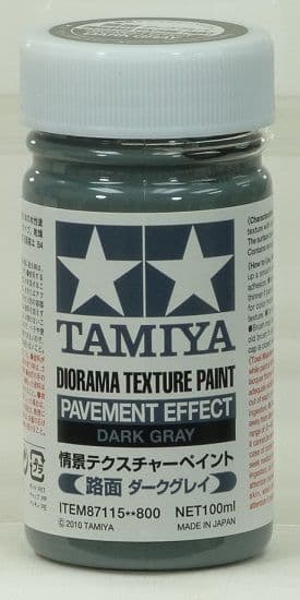 TAMIYA MINI ACRYLIC - TEXTURE PAINT- PAVEMENT GRAY