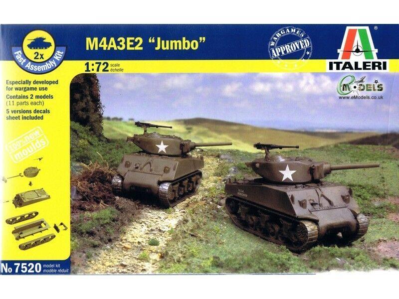 ITALERI 1/72 FIGURES 2 X M4A3E2 JUMBO