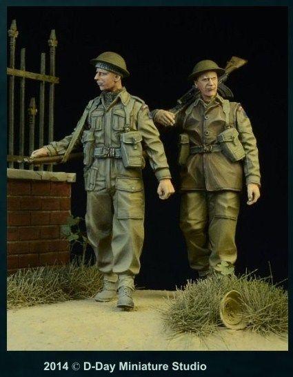 1/35 Scale Resin kit British/Commonwealth Infantry walking 1942-45