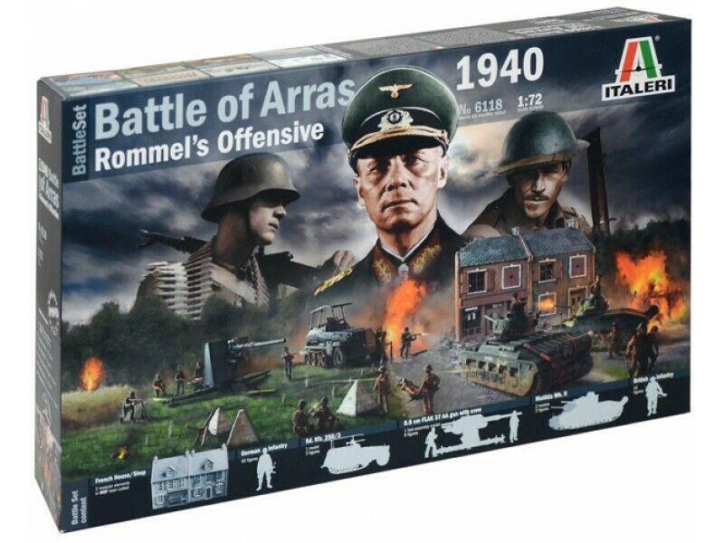 ITALERI 1/72 FIGURES WWII BATTLE SET ROMMEL OFFENSIVE'40